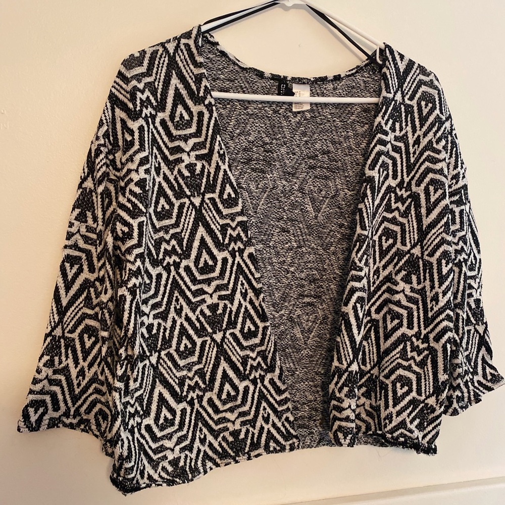 H&M printed knit cardigan